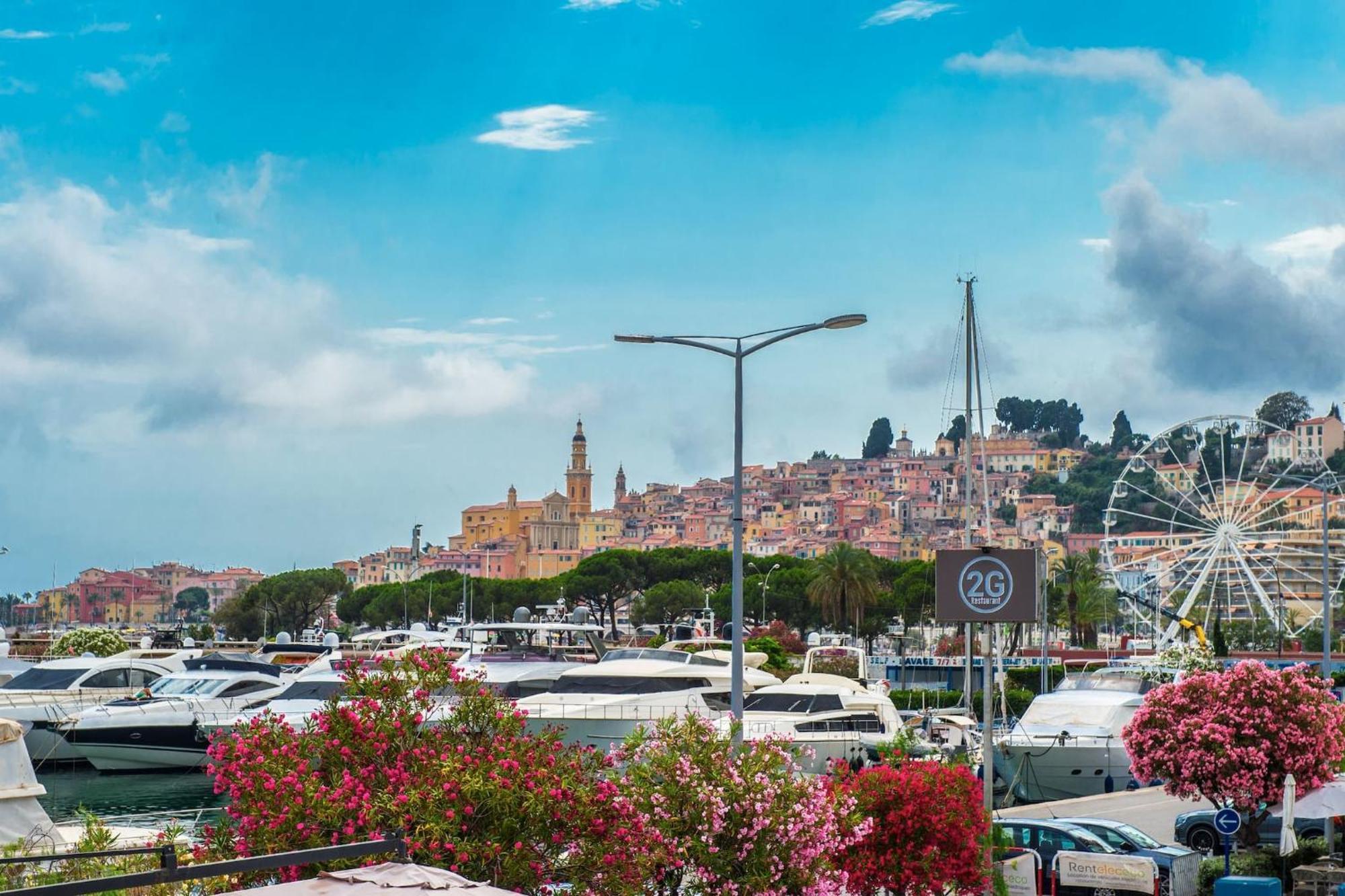 Vina Del Mare, Vue Mer, Terrasse Menton Exterior photo
